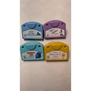Lot Of 4 Leap Frog Little Touch Replacement Cartridges Let's Get Busy Baby Pooh